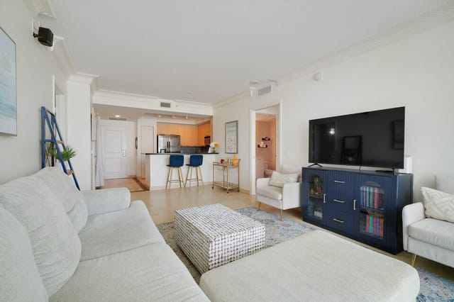 living room and kitchen