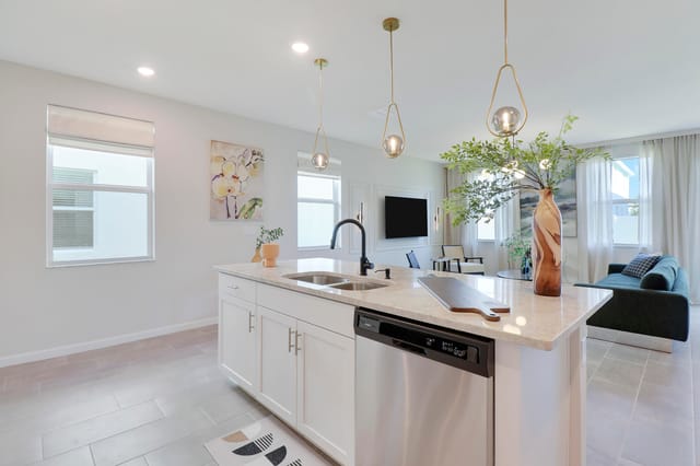 Kitchen open to family room