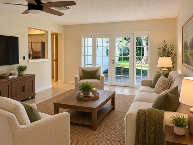 Living room furnished