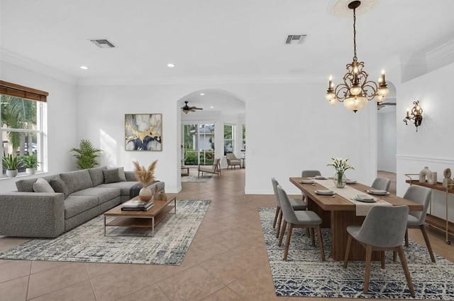 Living Room and Dining Room